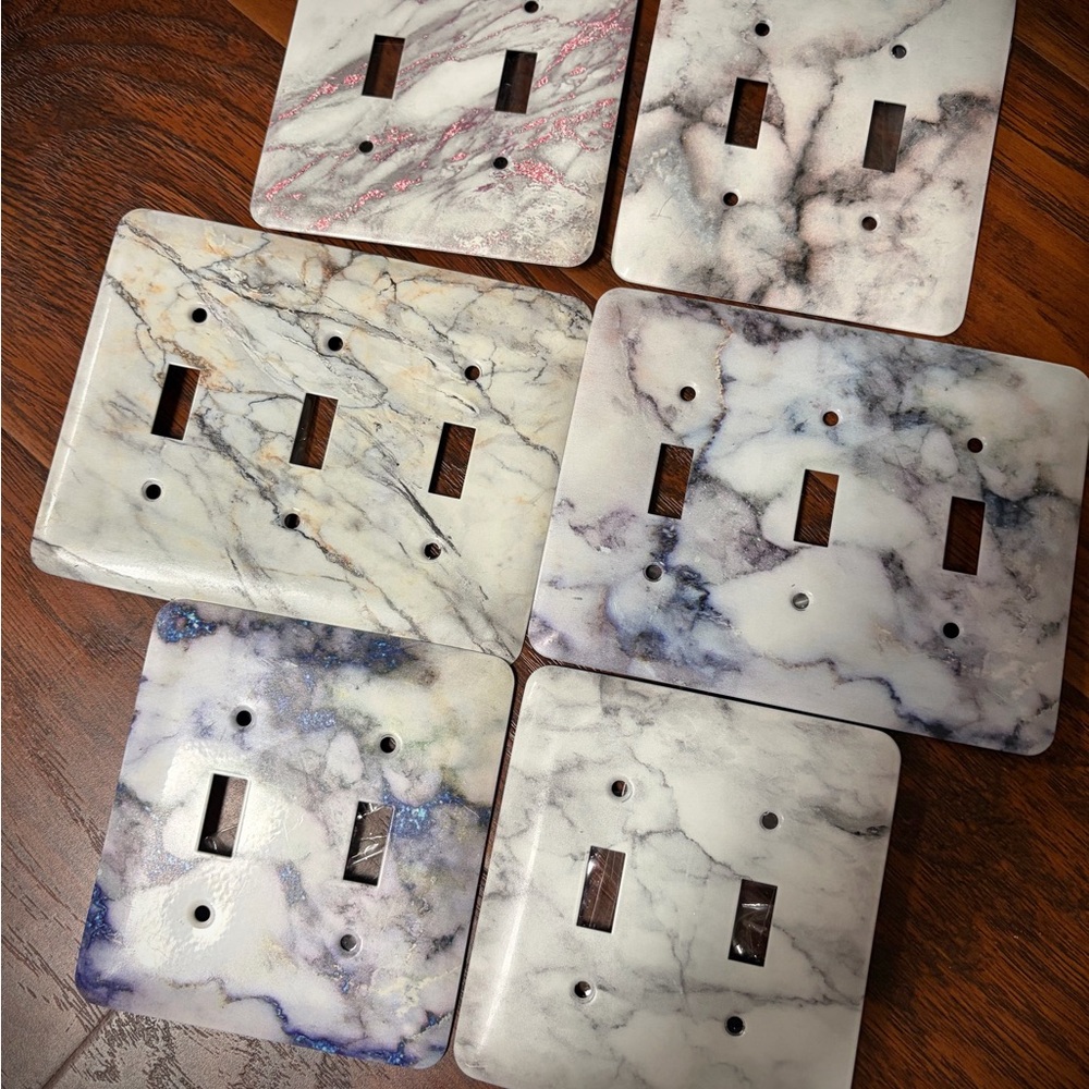 Marble Pattern Light Switch Covers